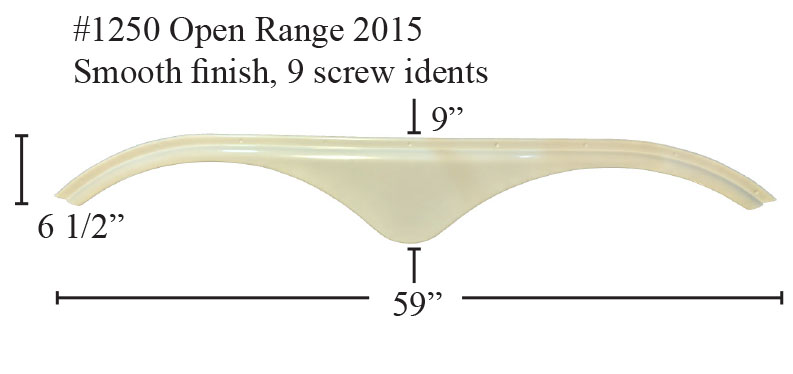 Gulfstream RV  Fender Skirt  FIBERGLASS  #779 Colonial White **SEE DESCRIPTION**