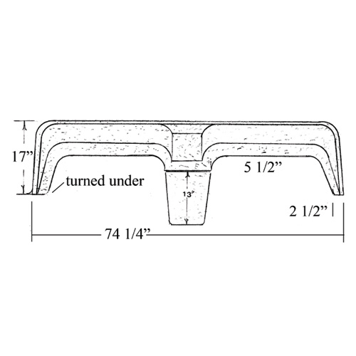 501 Holiday Rambler RV fiberglass tandem fender skirt Sierra Engineering Company