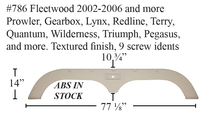 786abs Fleetwood Rv Plastic Tandem